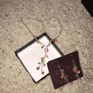 Premier Designs cotton candy earring/ necklace set